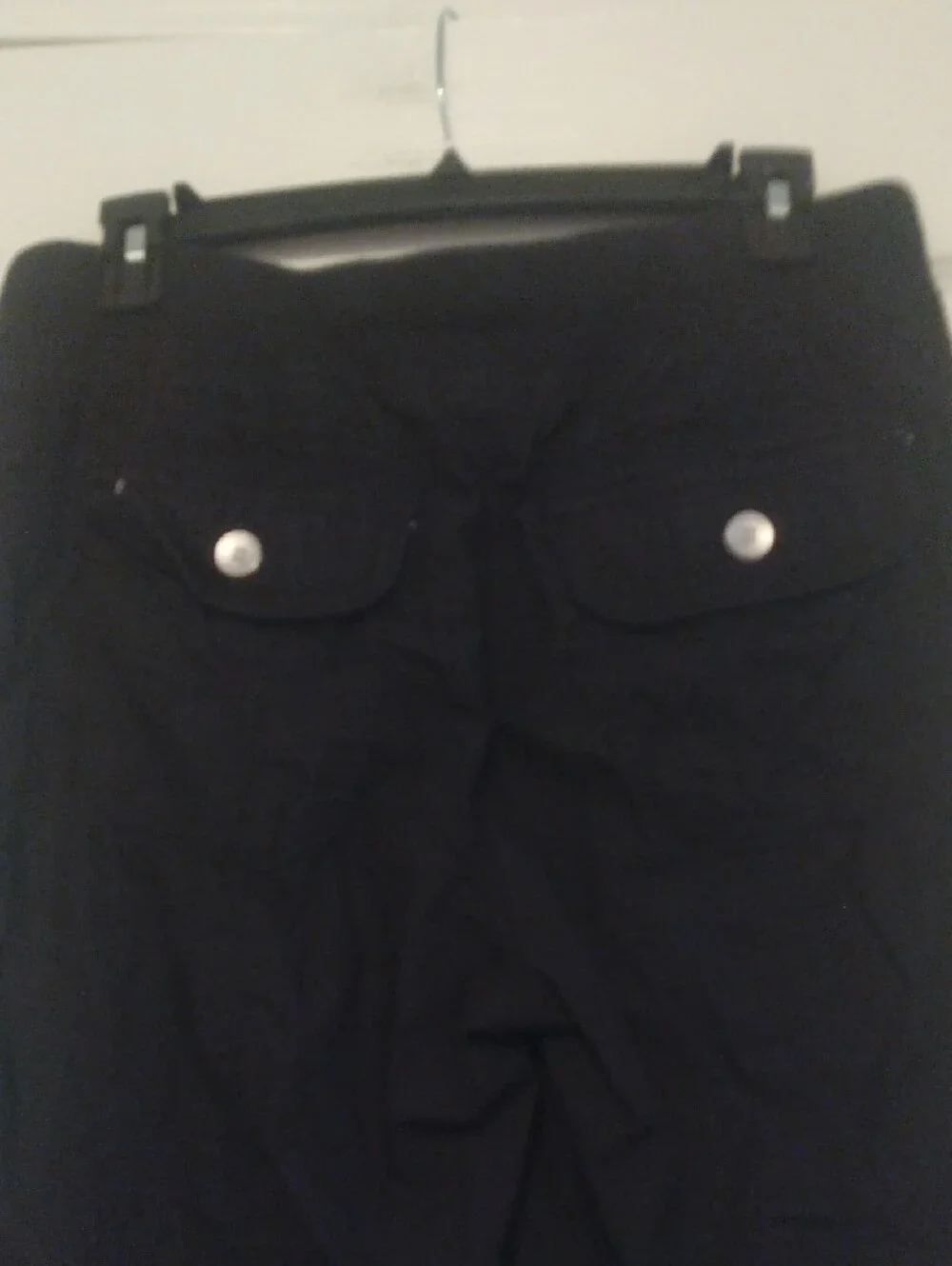 Calvin Klein Black Y2K Women's Capris with Drawstring Hems 100% Cotton